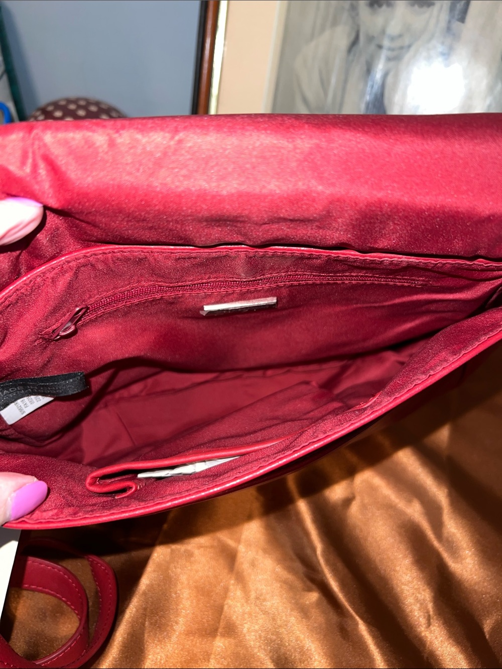 Giani Bernini Vibrant Red Crossbody Shoulder Bag - Picture 6 of 11